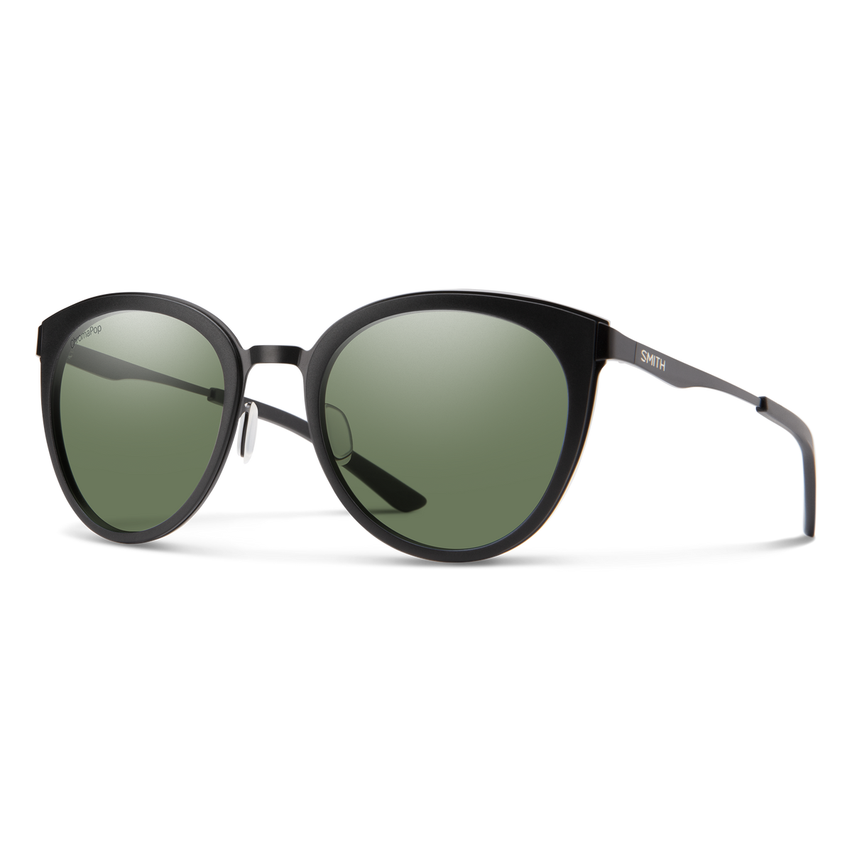Smith Somerset sunglasses — Matte Black | ChromaPop Polarized Gray Green