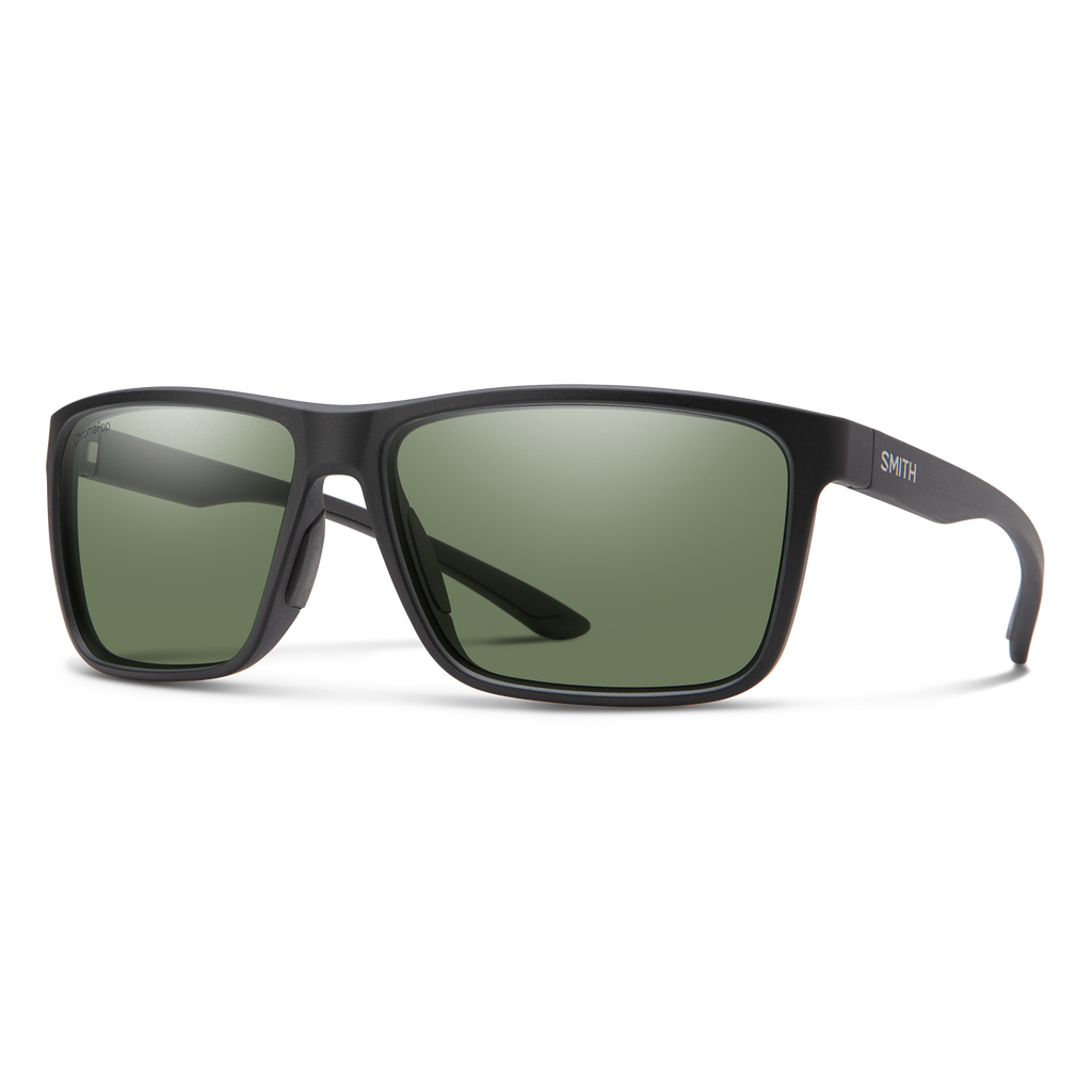 Smith Riptide sunglasses — Matte Black | ChromaPop Polarized Gray Green