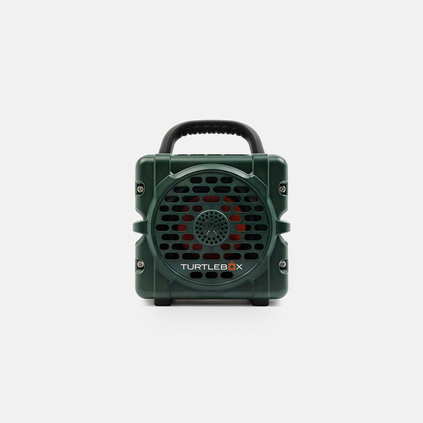 Turtlebox Cub portable waterproof speaker in Green, front view