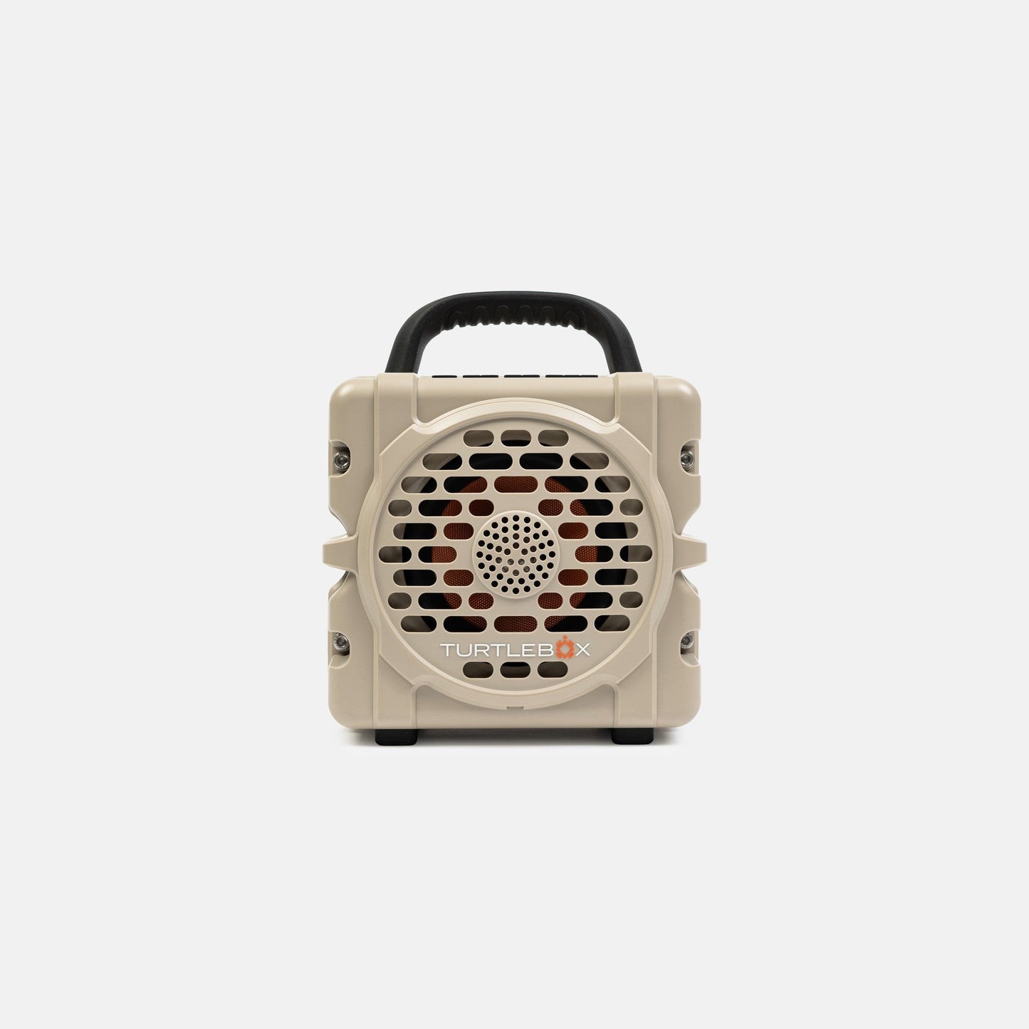Turtlebox Cub portable waterproof speaker in Tan, front view
