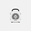 Turtlebox Cub portable waterproof speaker in White, front view