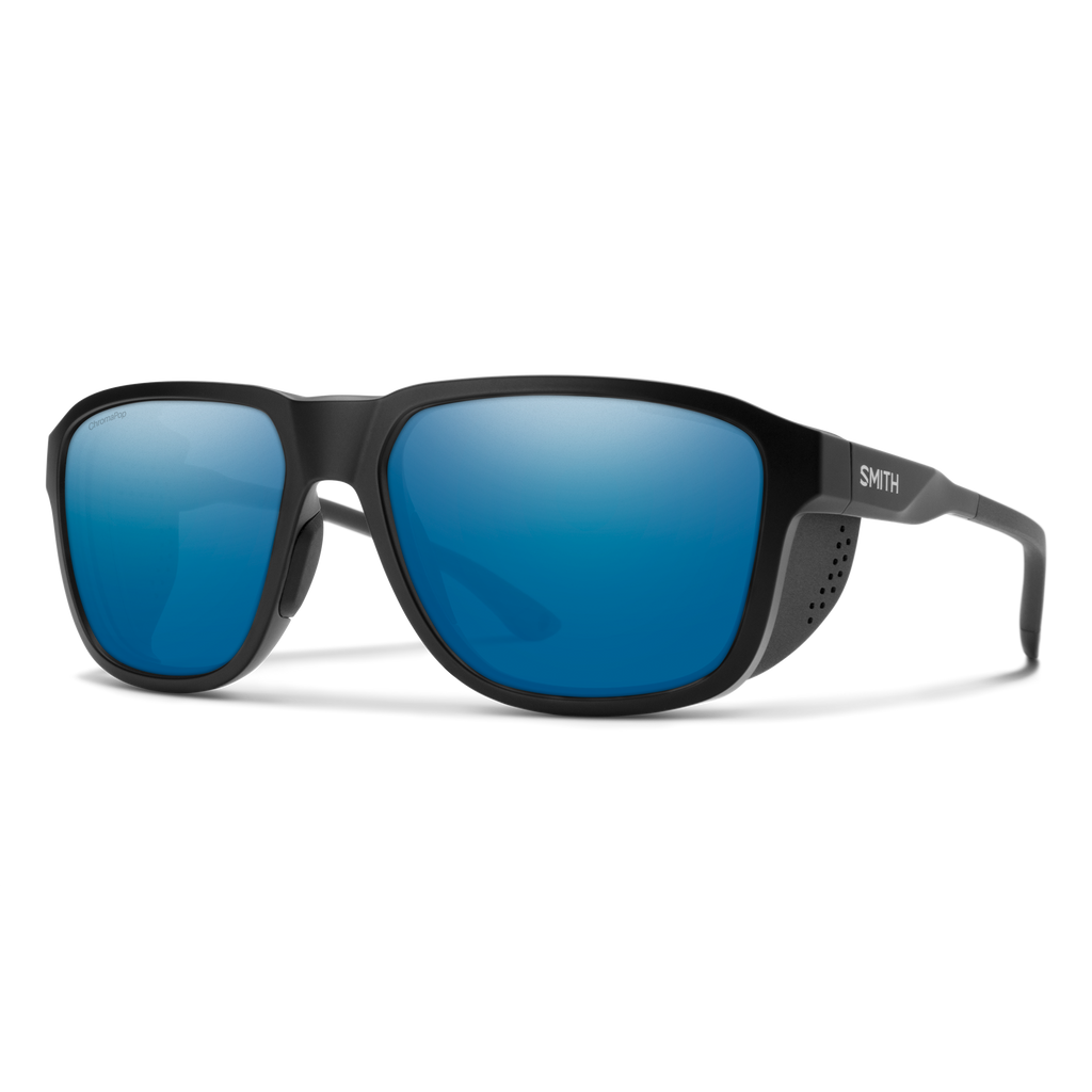 Smith Embark sunglasses — Matte Black | ChromaPop Glass Polarized Blue Mirror