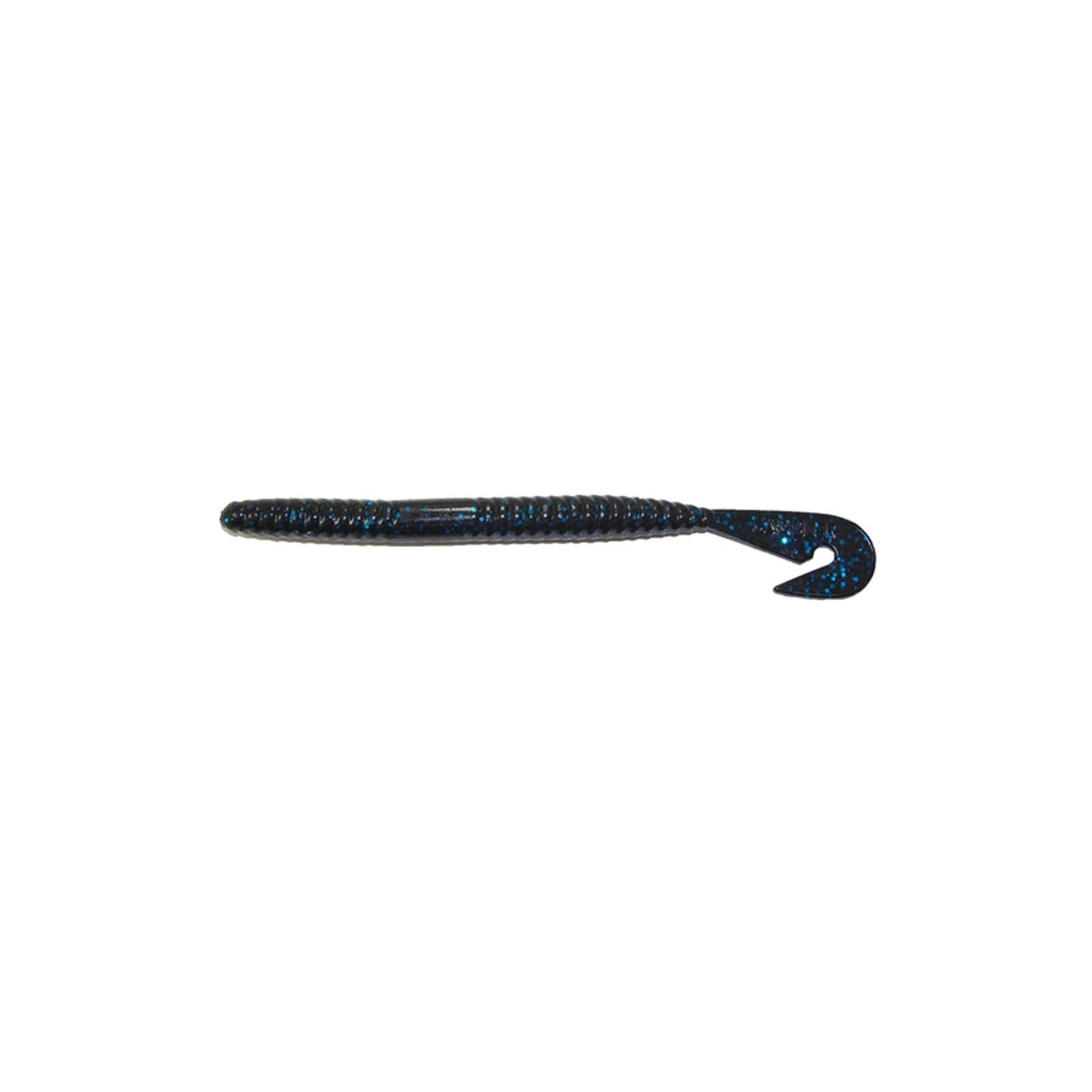 Gambler Burner Worm 6 inch in Black Blue Glitter