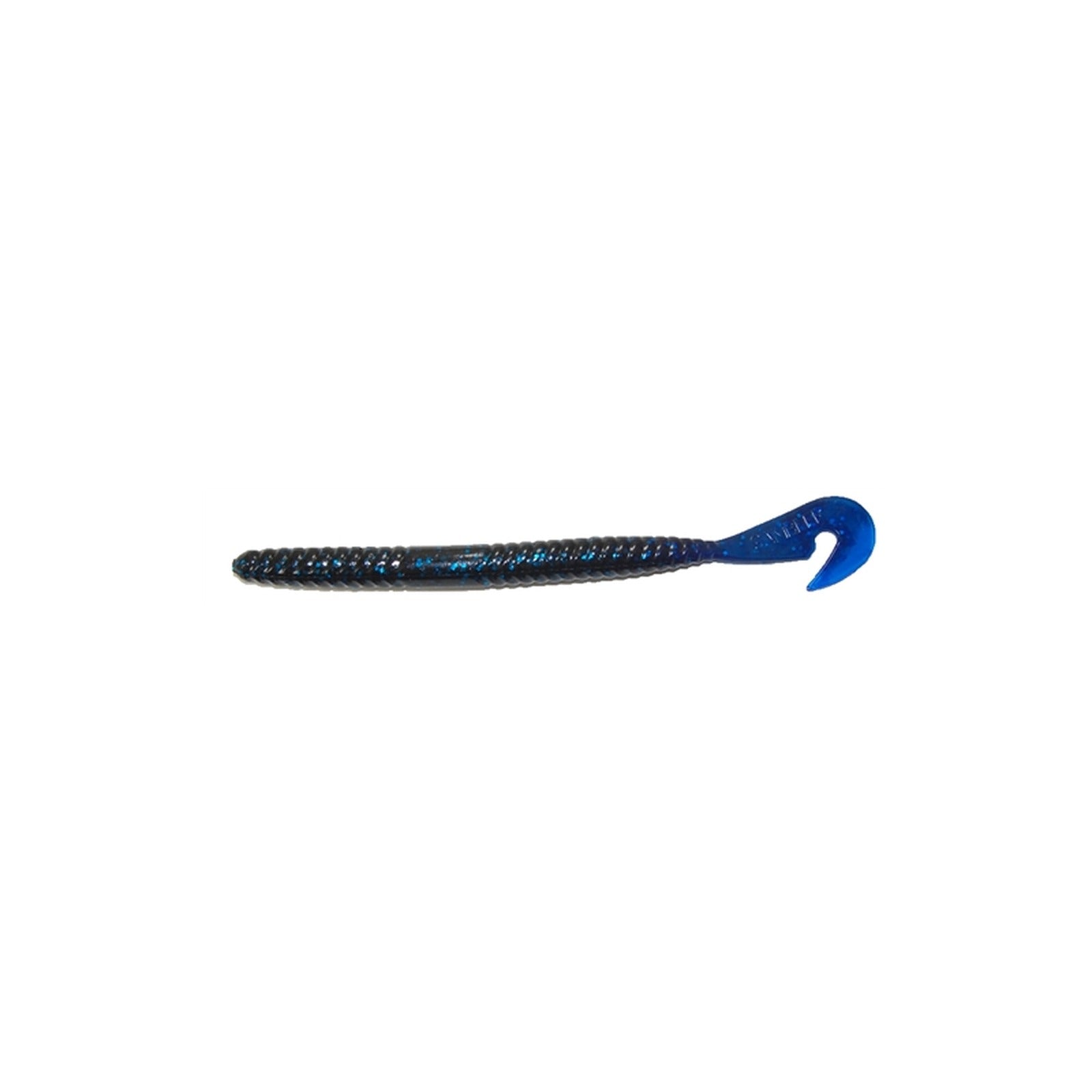 Gambler Burner Worm 6 inch in Black Blue Glitter Blue Tail