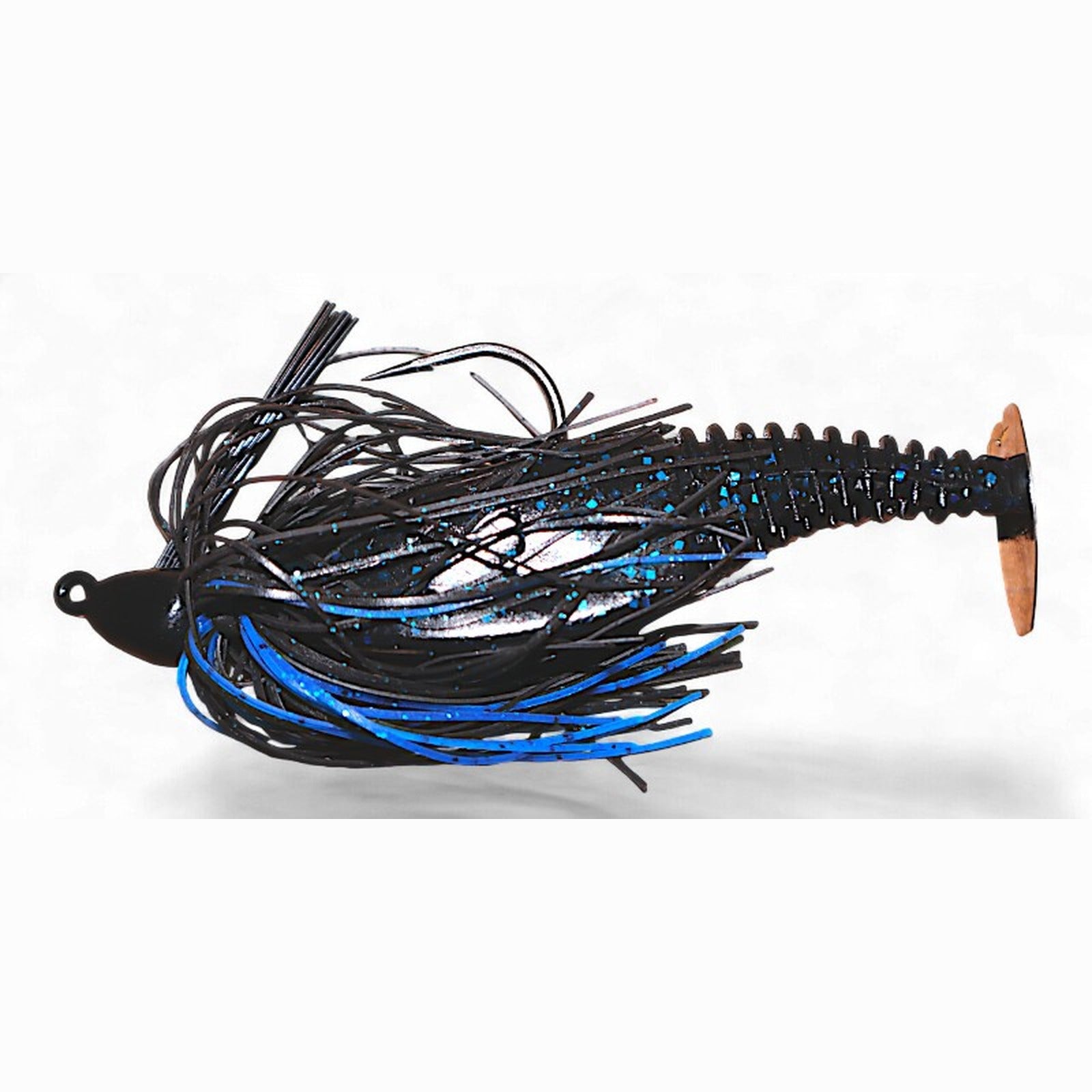Gambler EZ Shaker Swim Jig in Black Blue with silver tail