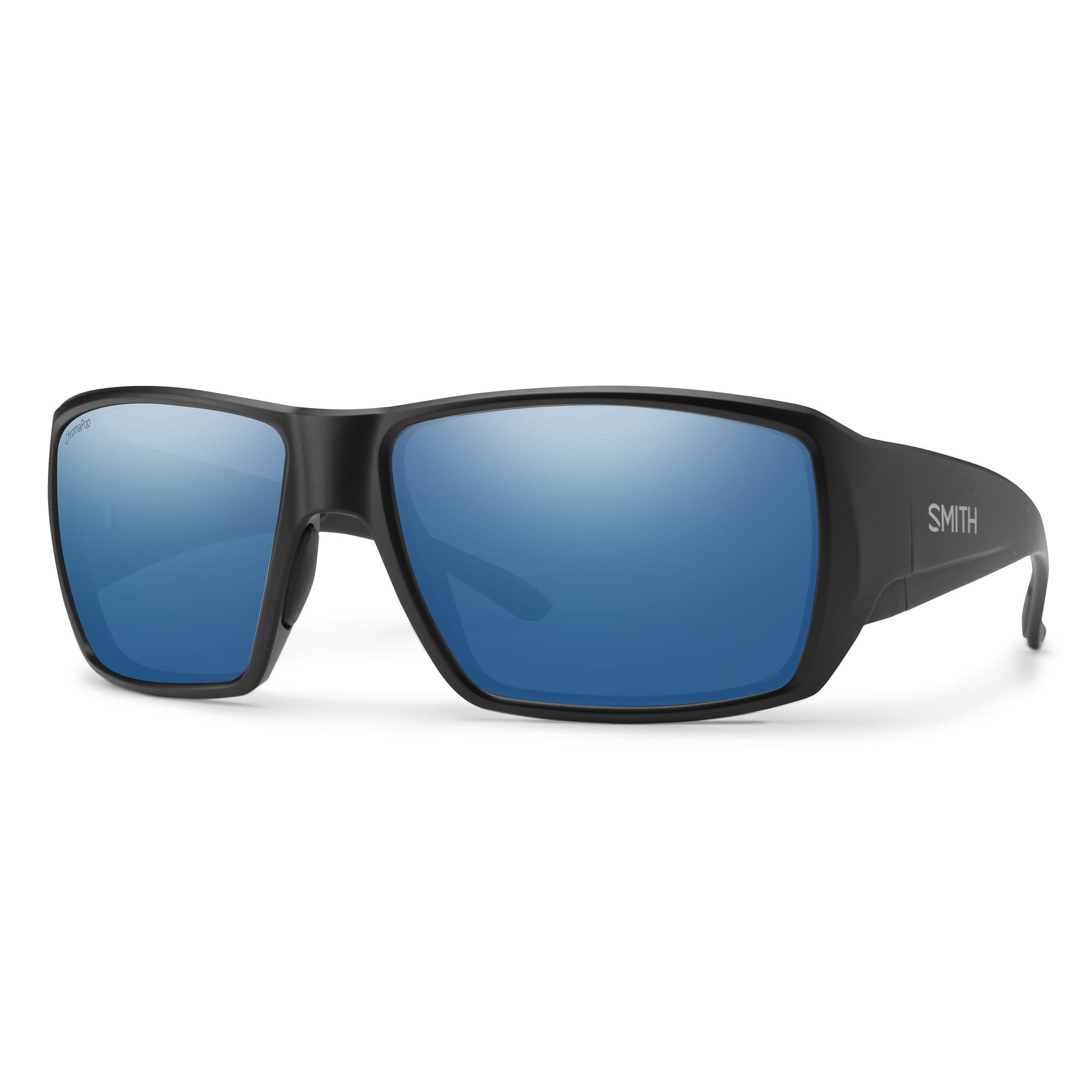 Smith Guide's Choice S sunglasses — Matte Black | ChromaPop Glass Polarized Blue Mirror