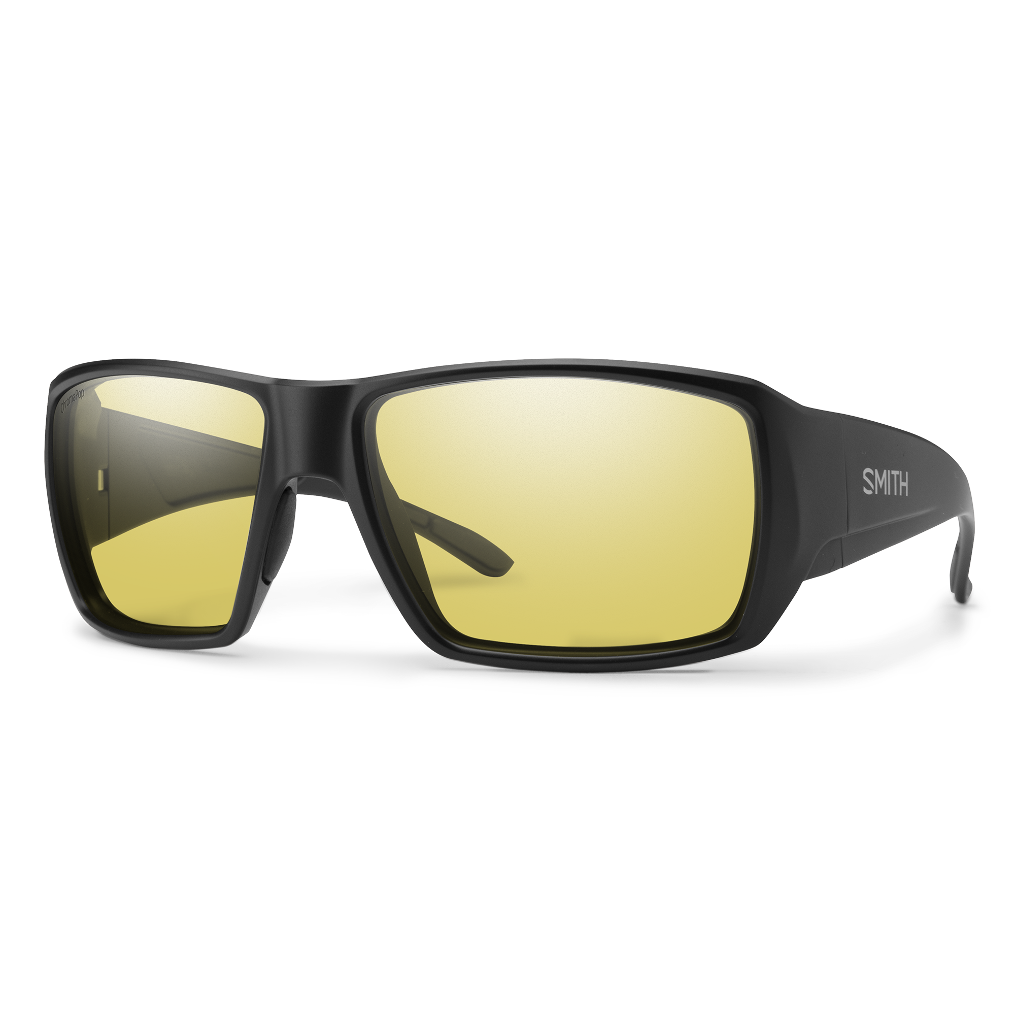 Smith Guide's Choice S sunglasses — Matte Black | ChromaPop Glass Polarized Low Light Yellow