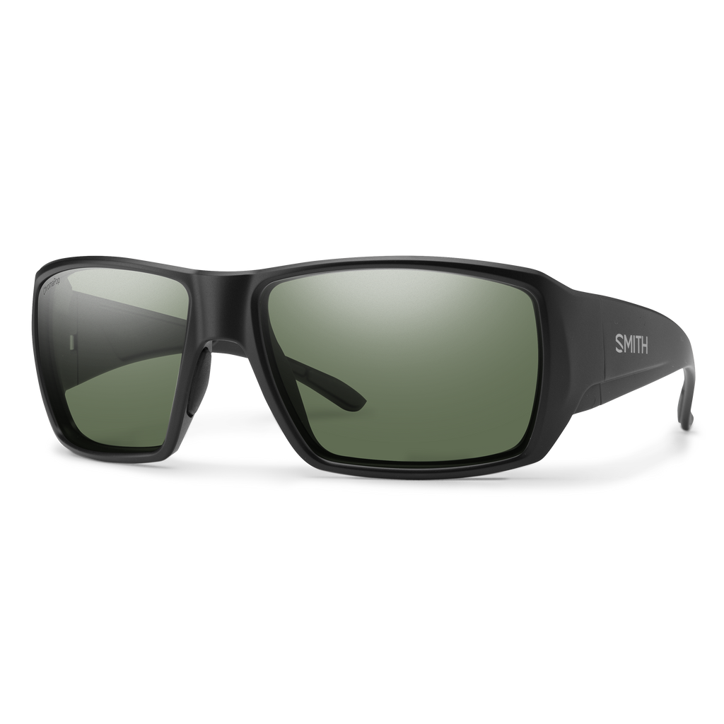 Smith Guide's Choice S sunglasses — Matte Black | ChromaPop Polarized Gray Green