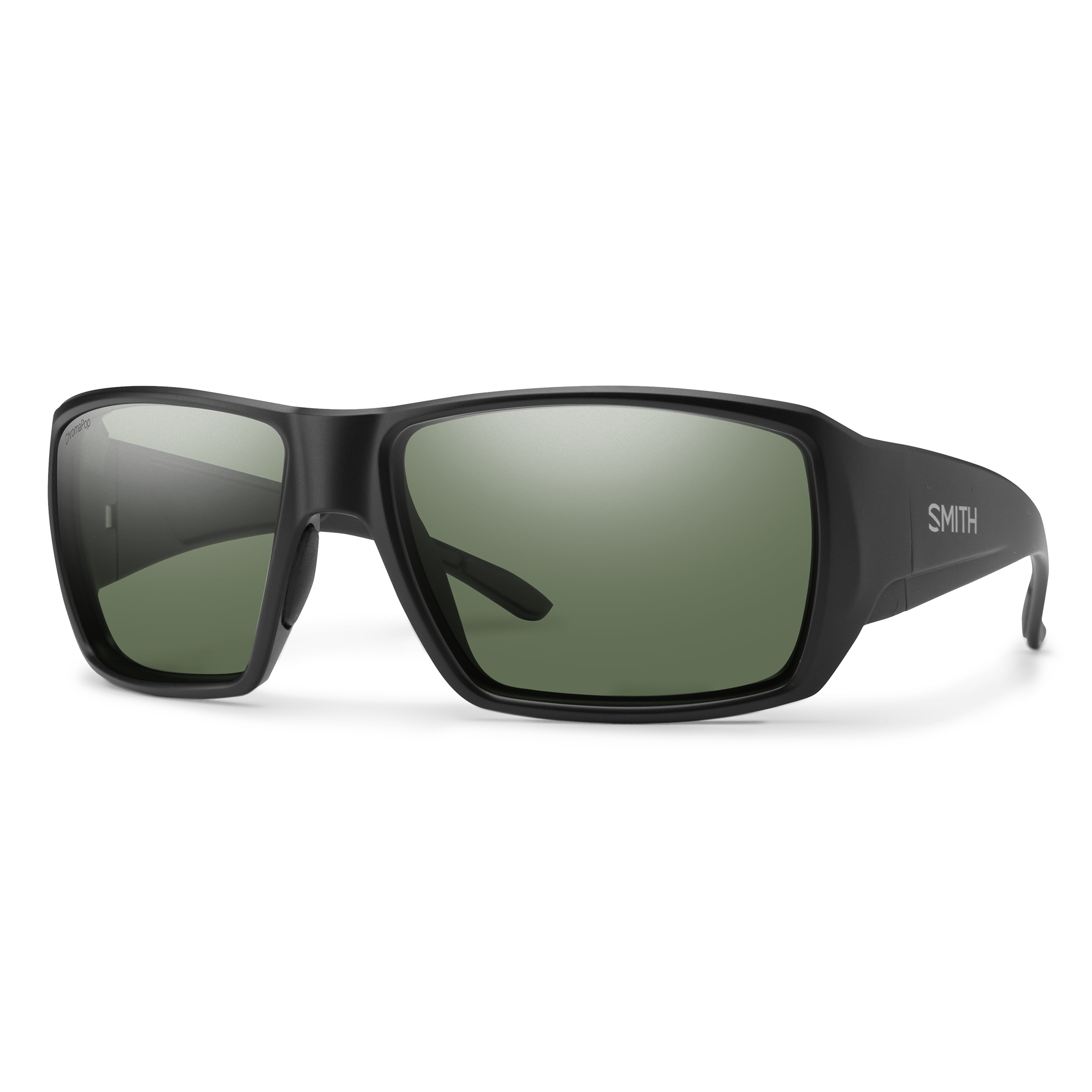 Smith Guide's Choice S sunglasses — Matte Black | ChromaPop Polarized Gray Green