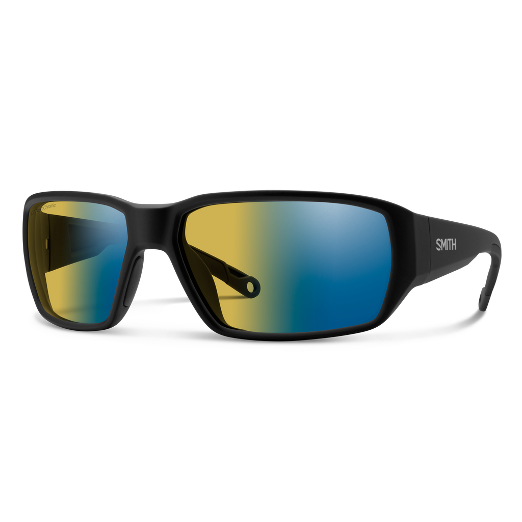 Smith Hookset sunglasses — Matte Black | ChromaPop Glass Polarchromic Yellow Blue Mirror