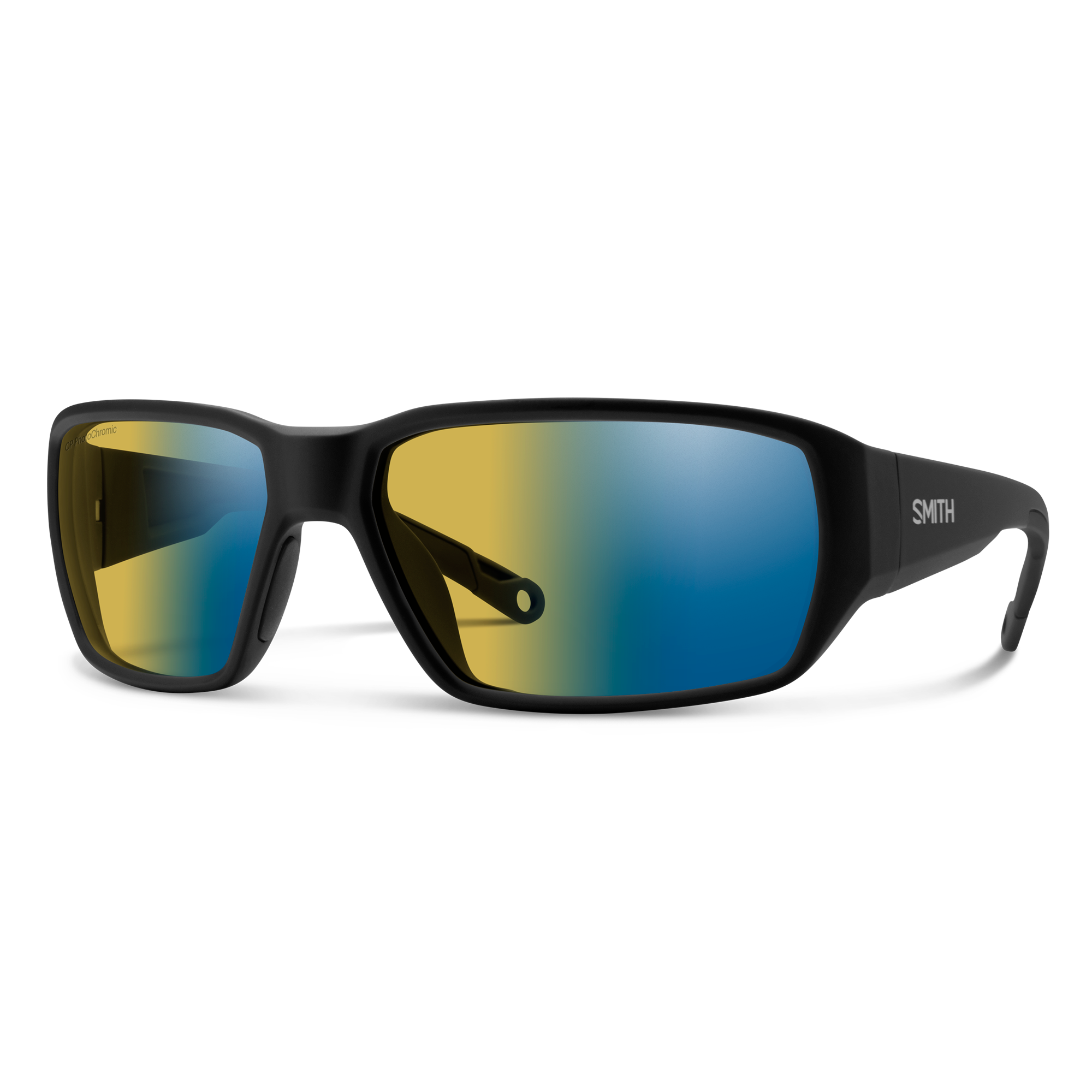 Smith Hookset sunglasses — Matte Black | ChromaPop Glass Polarchromic Yellow Blue Mirror