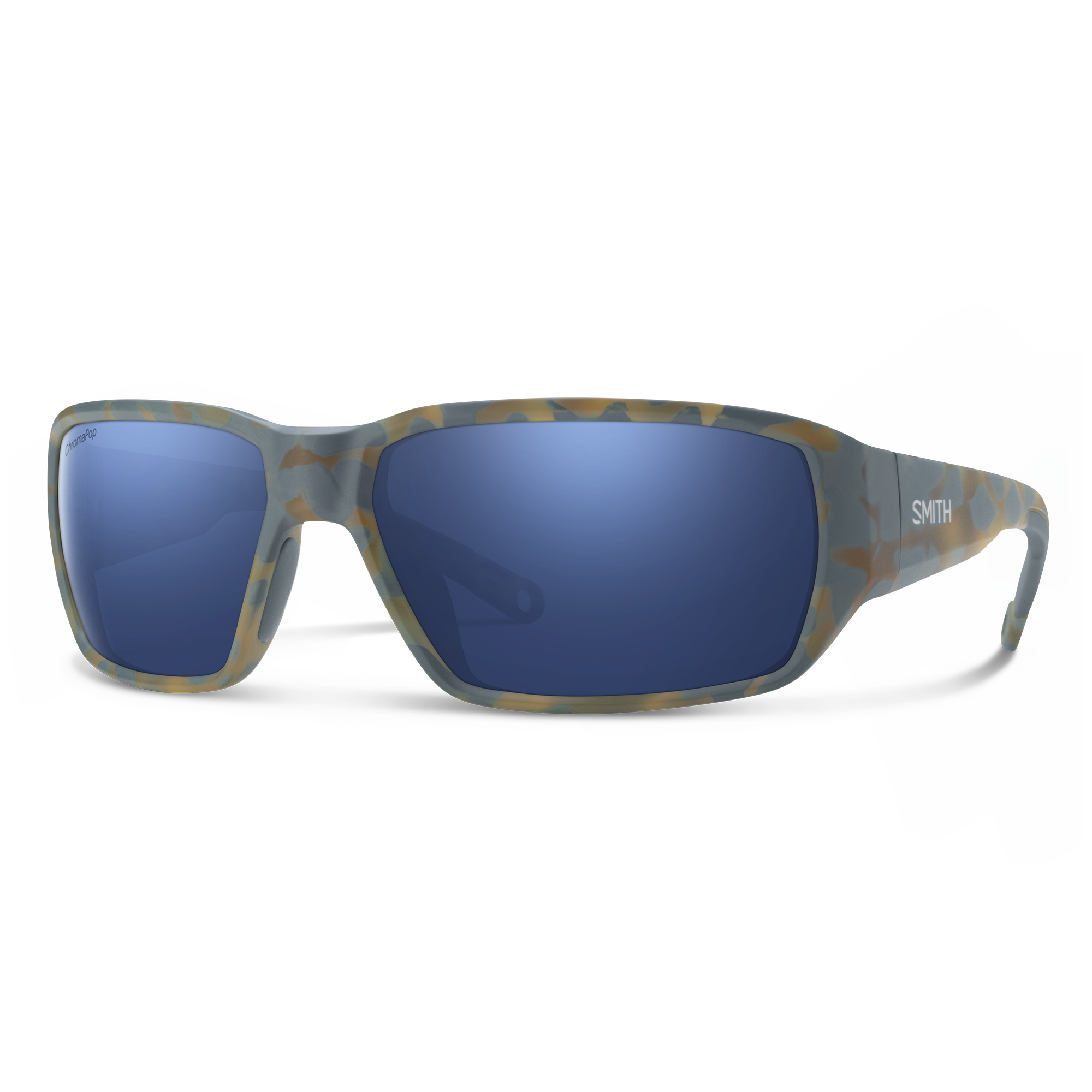 Smith Hookset sunglasses — Matte Flint / Tarmac Tortoise | ChromaPop Glass Polarized Dark Blue Mirror