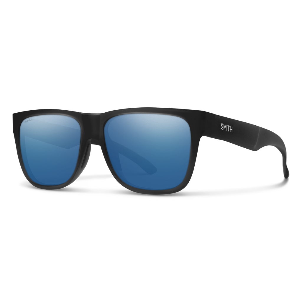Smith Lowdown 2 sunglasses — Matte Black | ChromaPop Glass Polarized Blue Mirror