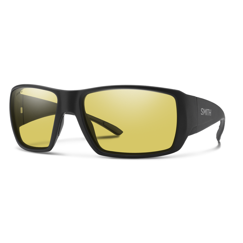 Smith Guide's Choice XL sunglasses — Matte Black | ChromaPop Glass Polarized Low Light Yellow