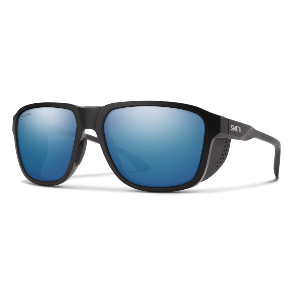 Smith Embark sunglasses — Matte Black | ChromaPop Polarized Blue Mirror