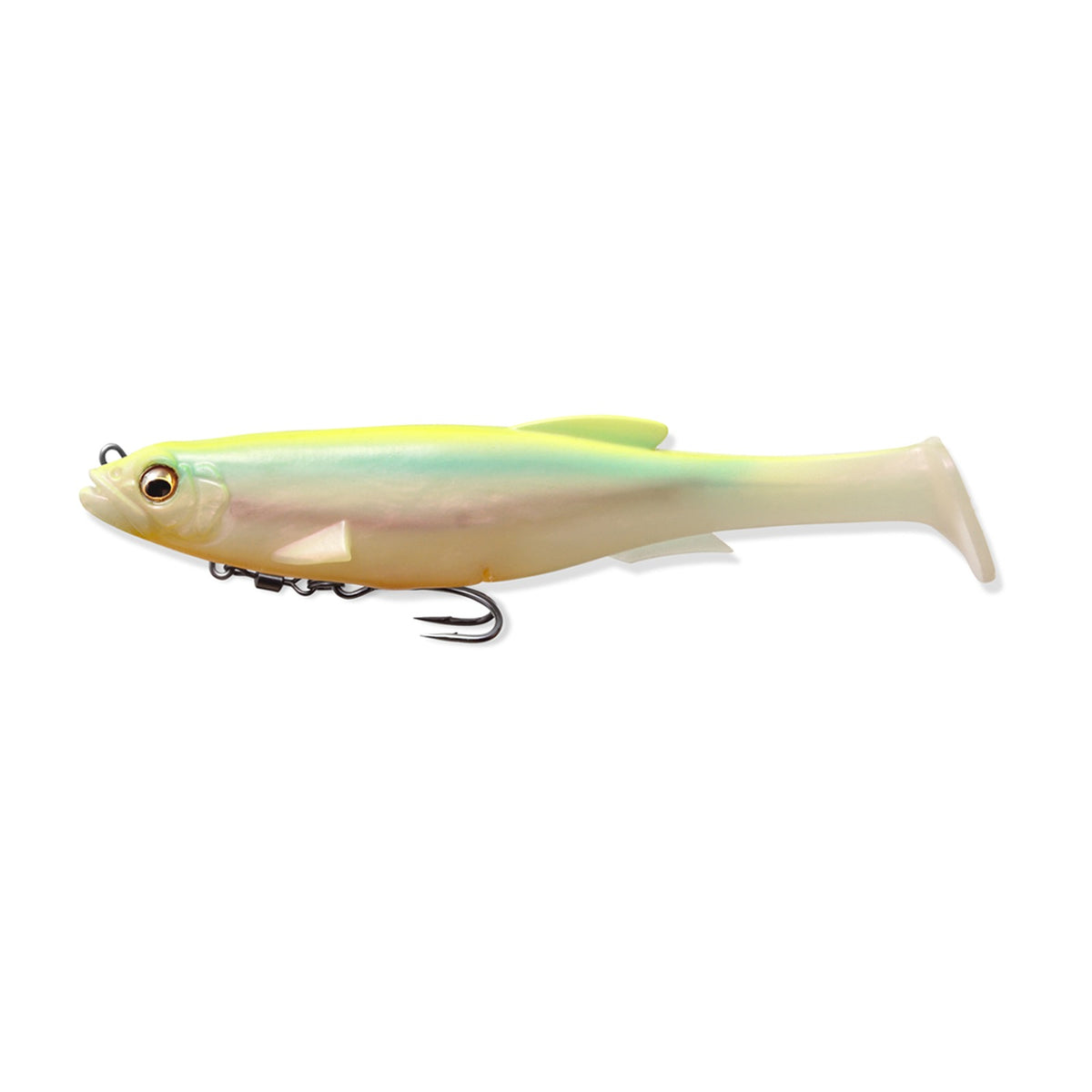 Megabass MAGDRAFT 5 inch swimbait in Ghost Chart Back