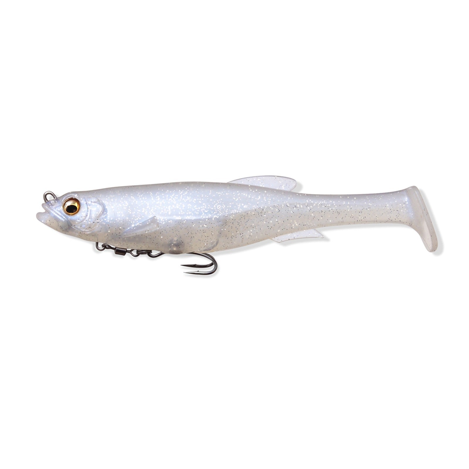 Megabass MAGDRAFT 5 inch swimbait in Ghost Shad Solid