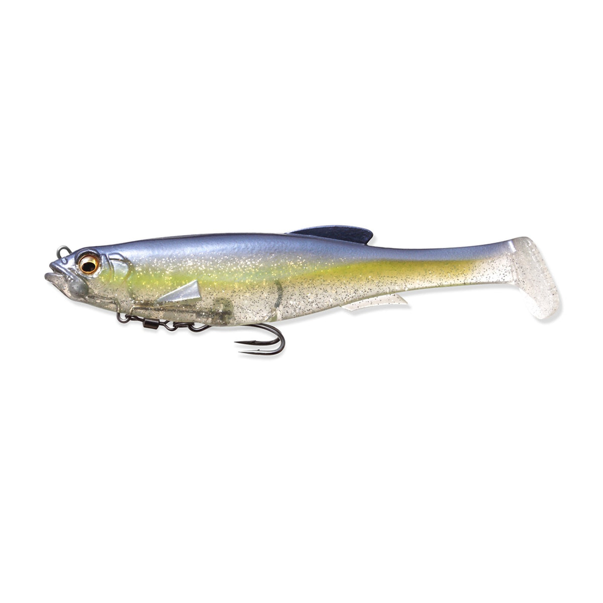 Megabass MAGDRAFT 5 inch swimbait in Pro Blue Clear Chart
