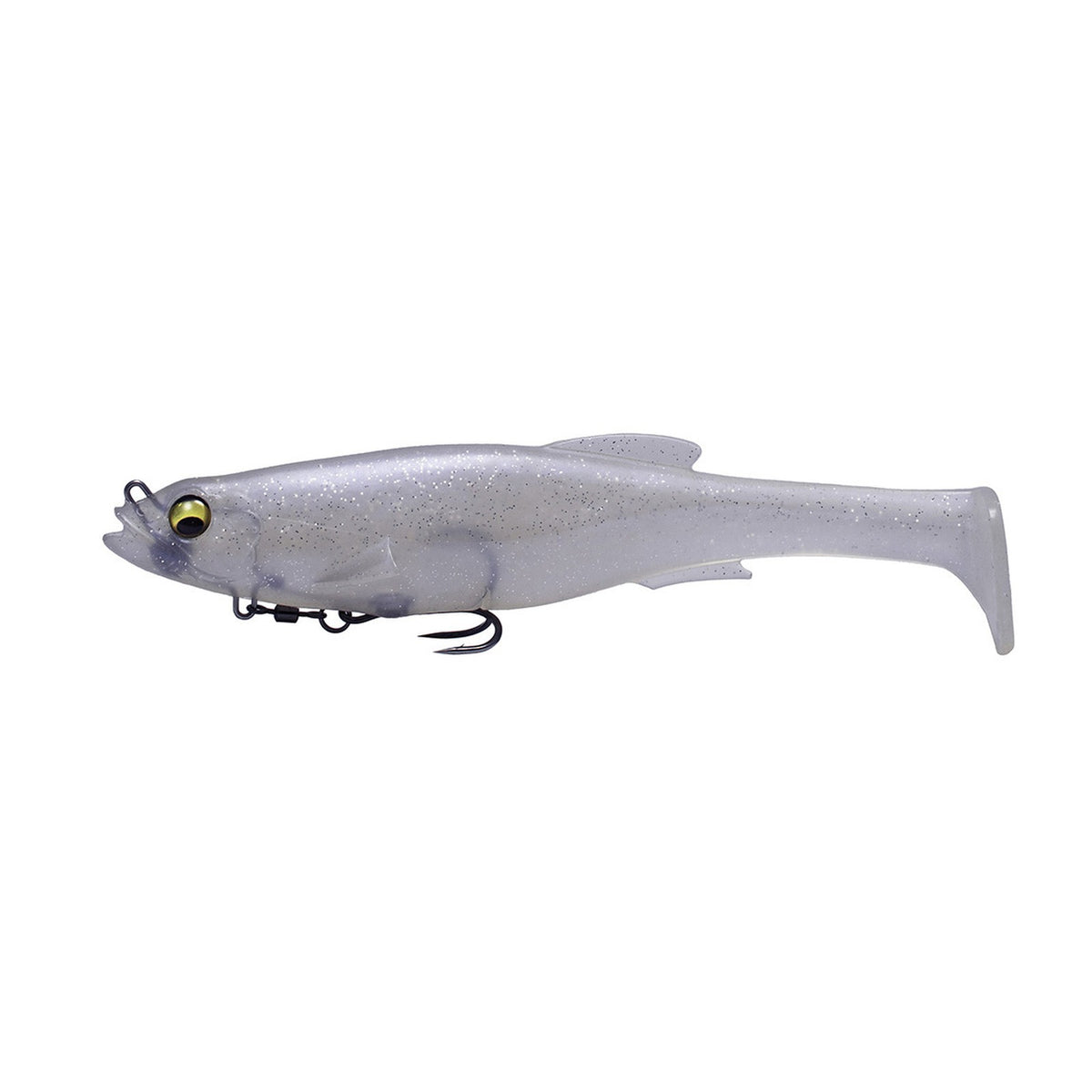 Megabass MAGDRAFT 6 inch swimbait in Ghost Shad Solid