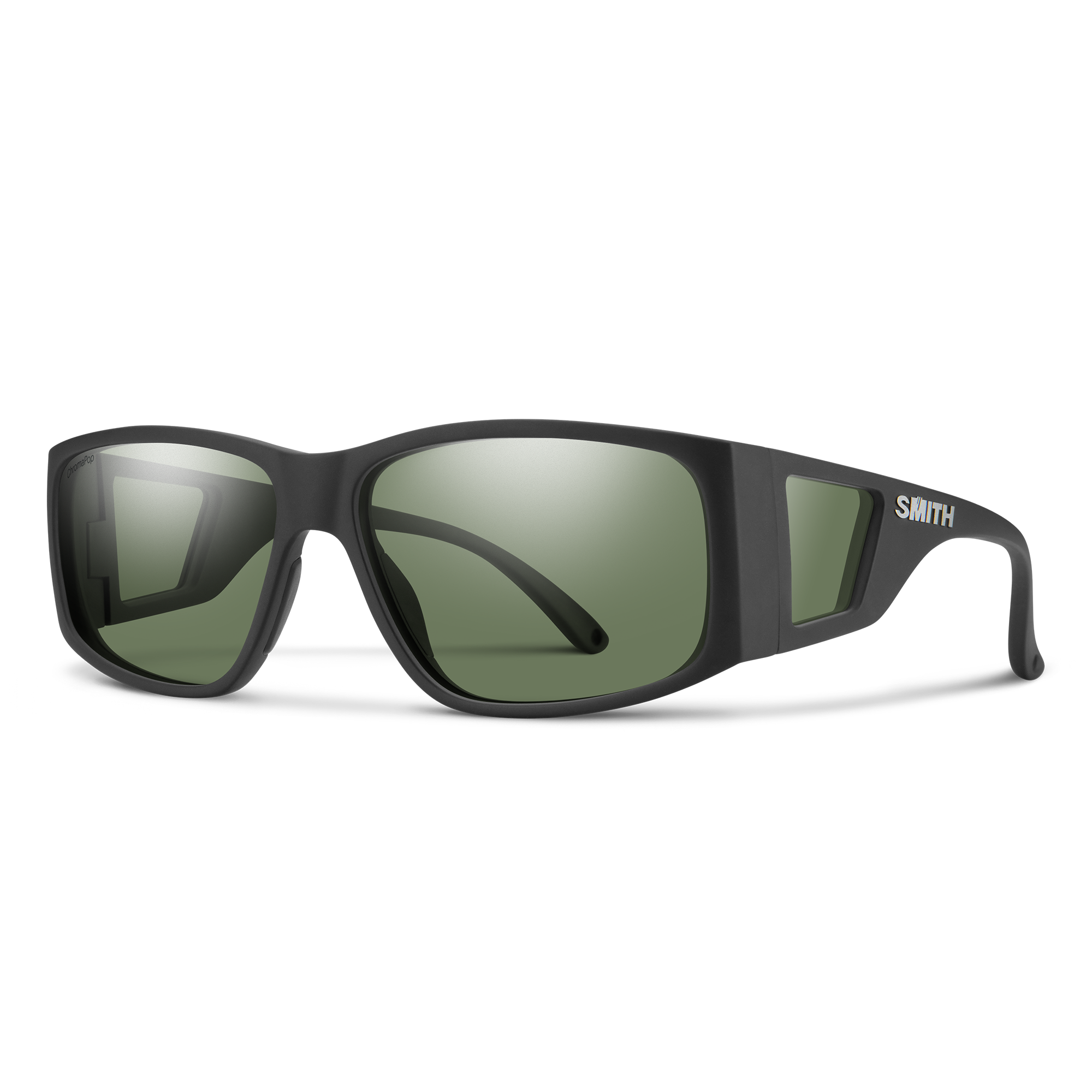 Smith Monroe Peak sunglasses — Matte Black | ChromaPop Polarized Gray Green