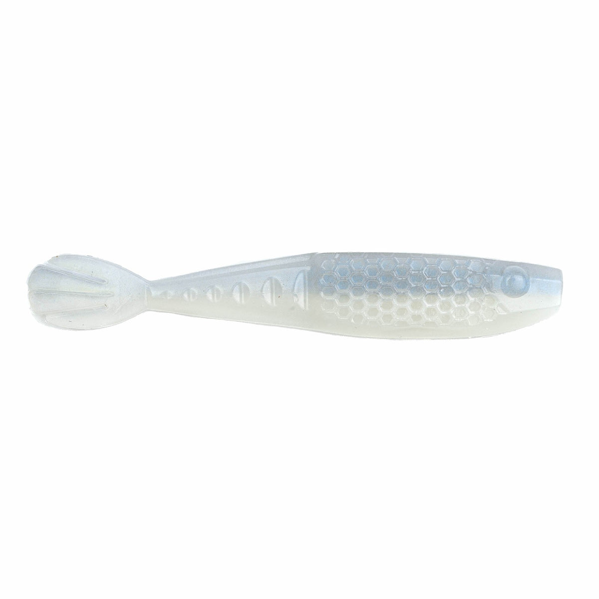 NetBait HexTek Whiptail Shad 4.25 inch in Albino Shad
