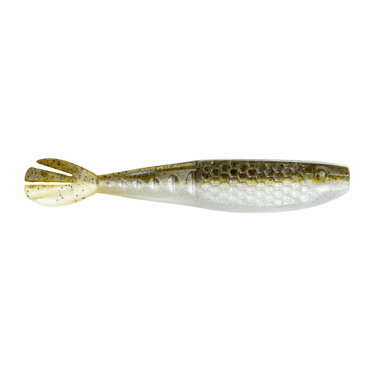NetBait HexTek Whiptail Shad 4.25 inch in Green Pumpkin Shad