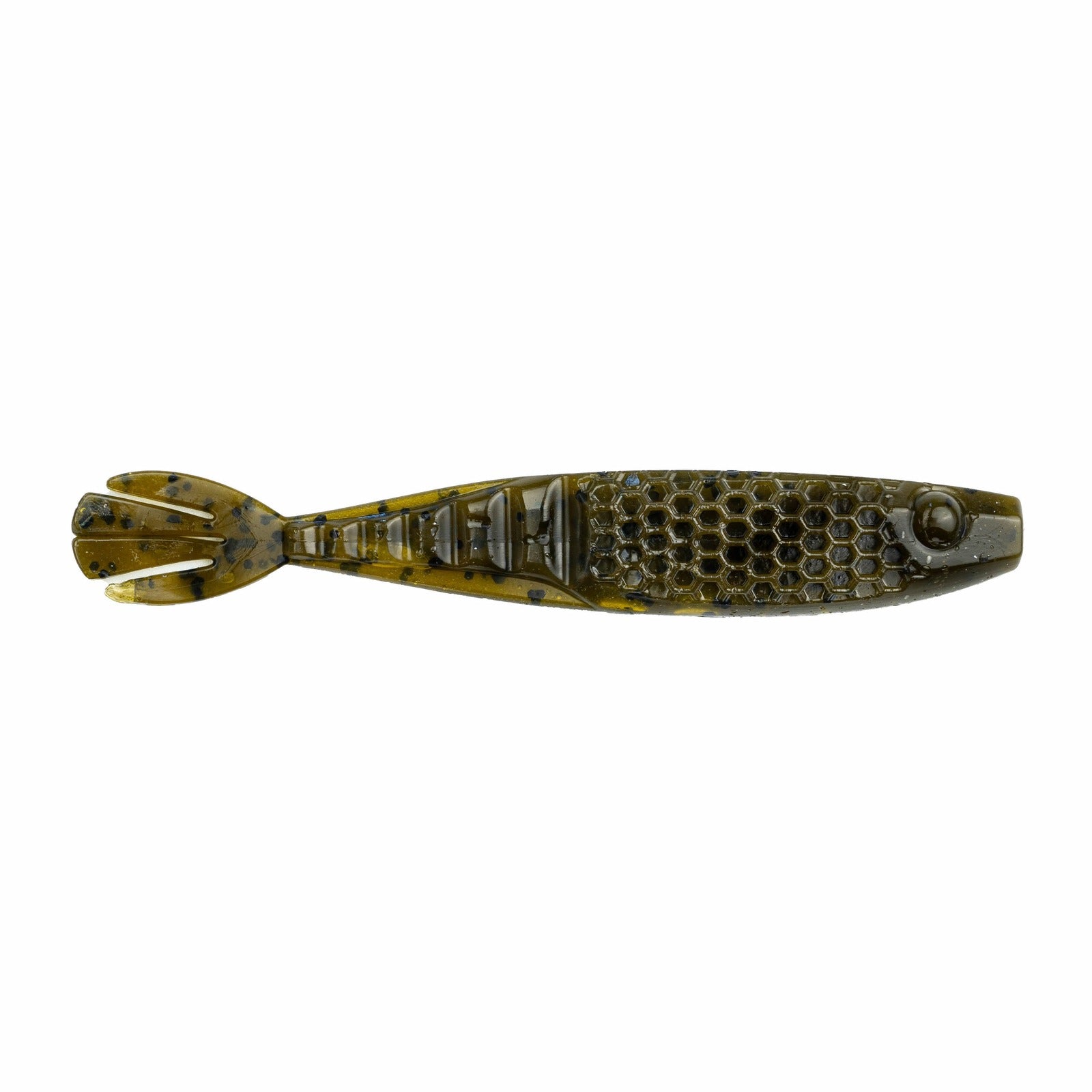 NetBait HexTek Whiptail Shad 4.25 inch in Green Pumpkin