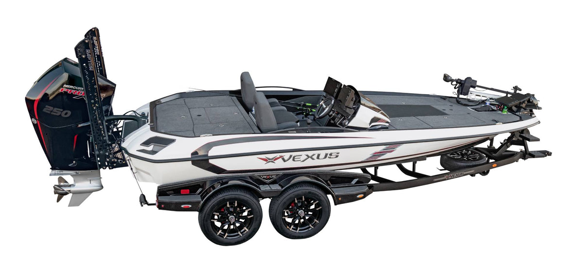 Vexus VXS20 — manufacturer studio photo, rear three-quarter view on the trailer