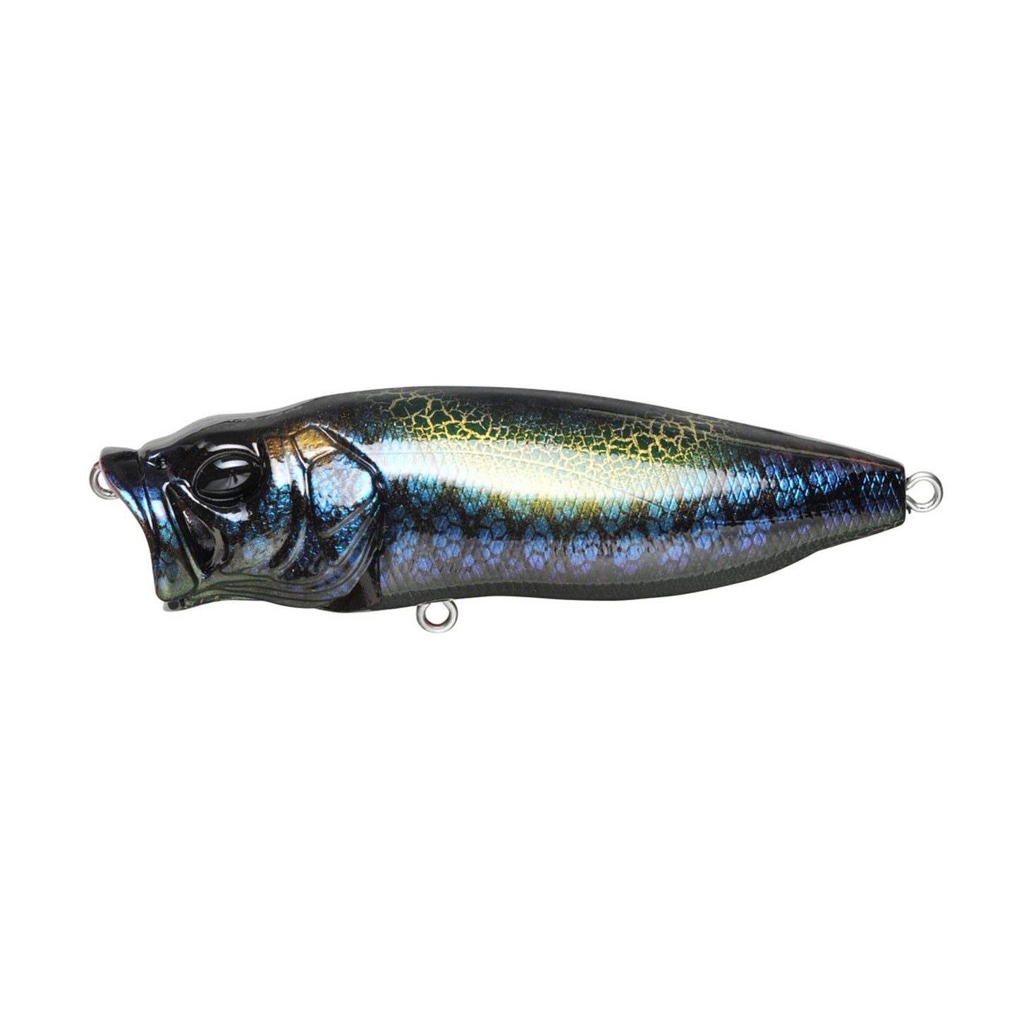 Megabass POPMAX topwater popper in Black Orochi colorway