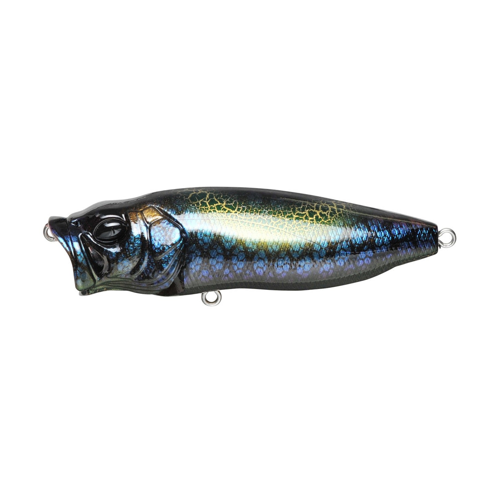 Megabass POPMAX topwater popper in Black Orochi colorway