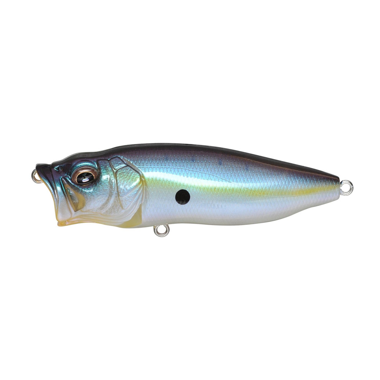 Megabass POPMAX topwater popper in Sexy French Pearl colorway