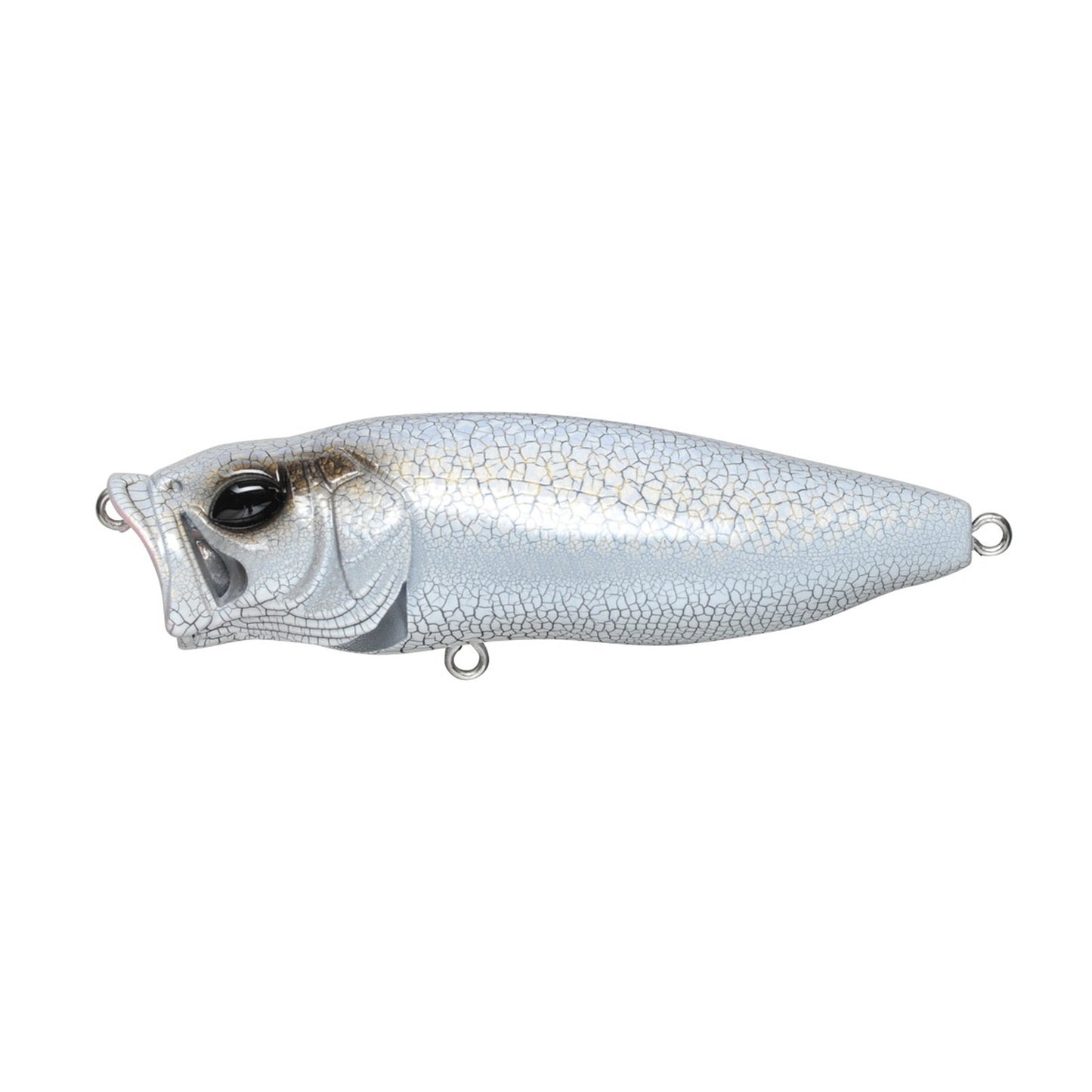 Megabass POPMAX topwater popper in White Python colorway