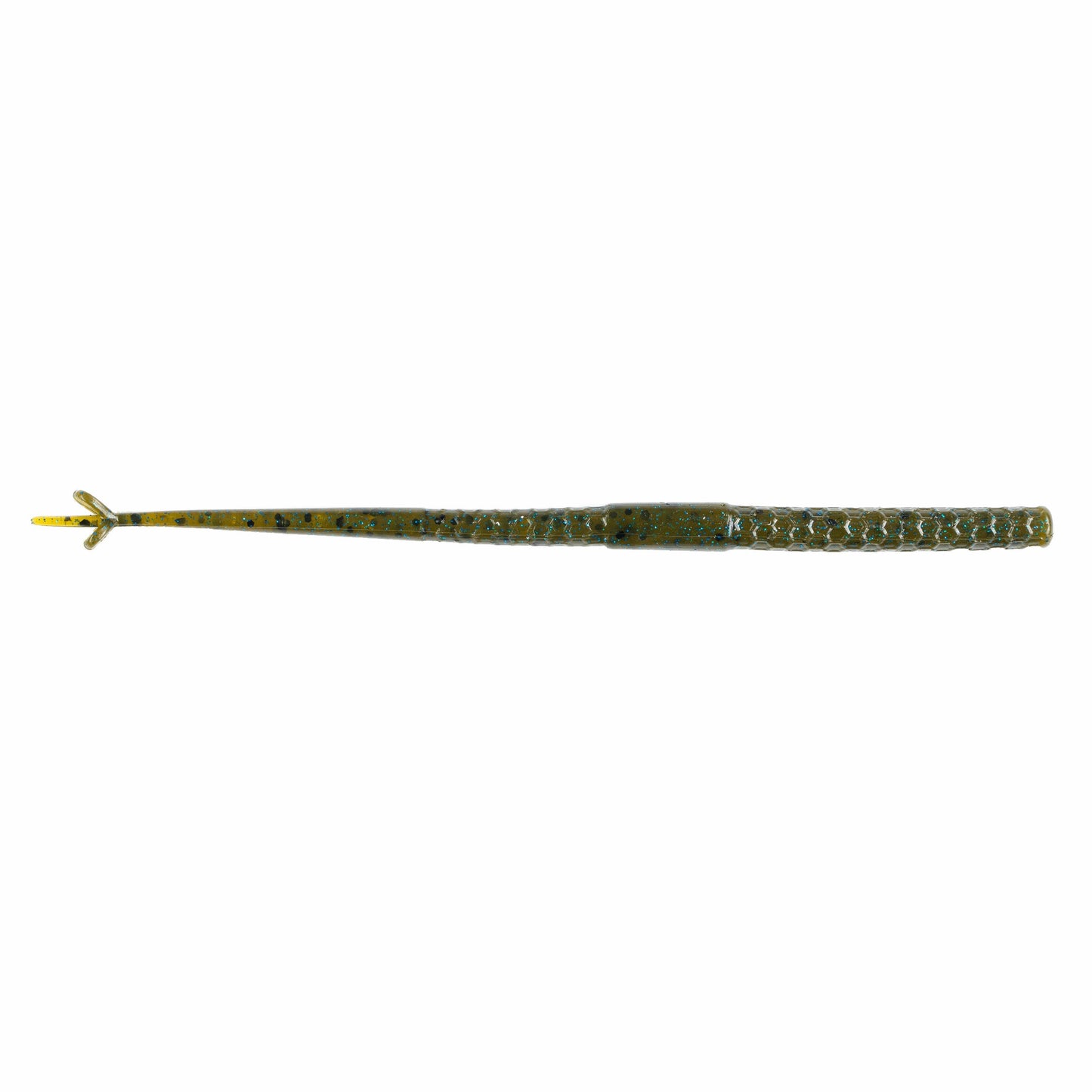 NetBait Finiki Prop Shot 6.25" neko rig prop worm in Green Pumpkin Blue