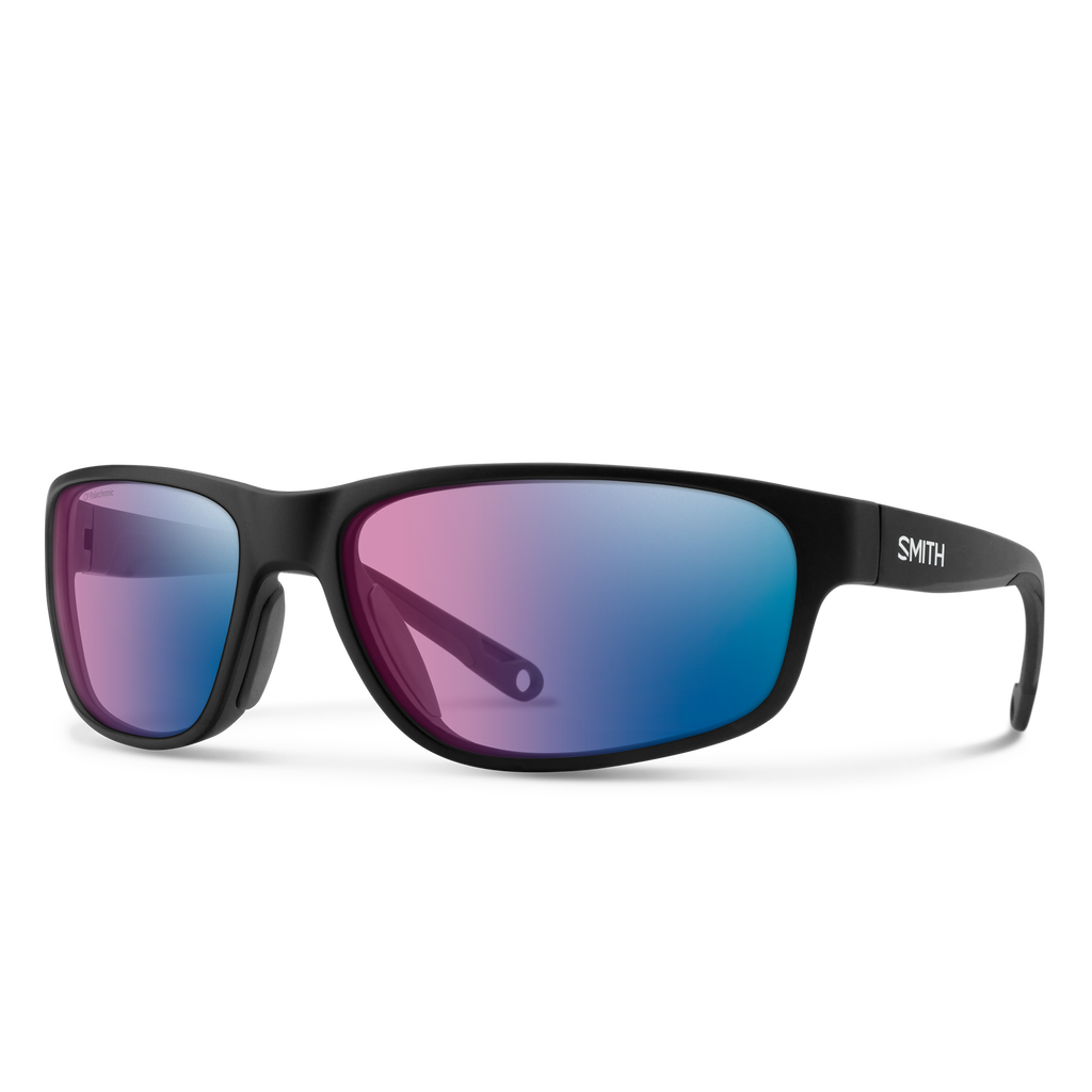 Smith Redding 2 sunglasses — Matte Black | ChromaPop Glass Polarchromic Rose Blue Mirror