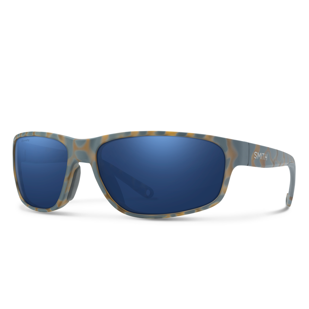 Smith Redding 2 sunglasses — Matte Flint / Tarmac Tortoise | ChromaPop Glass Polarized Dark Blue Mirror