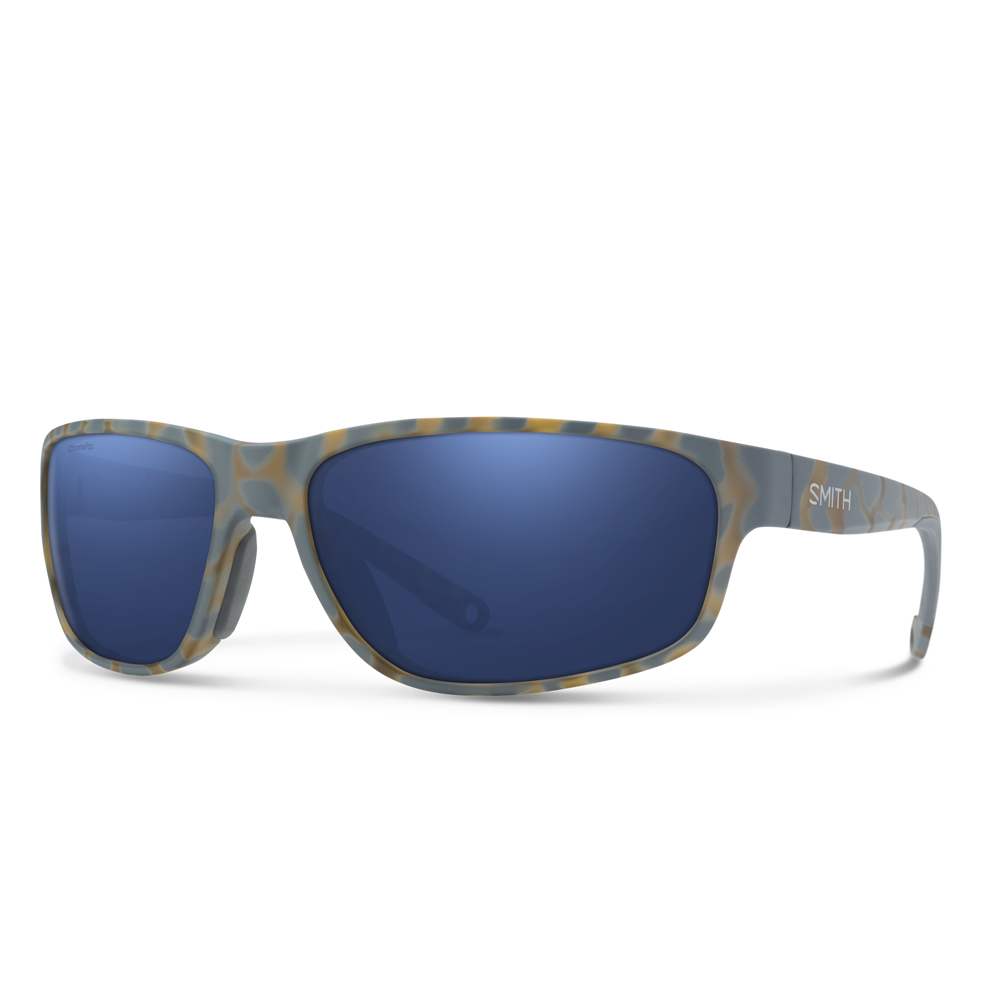 Smith Redding 2 sunglasses — Matte Flint / Tarmac Tortoise | ChromaPop Glass Polarized Dark Blue Mirror