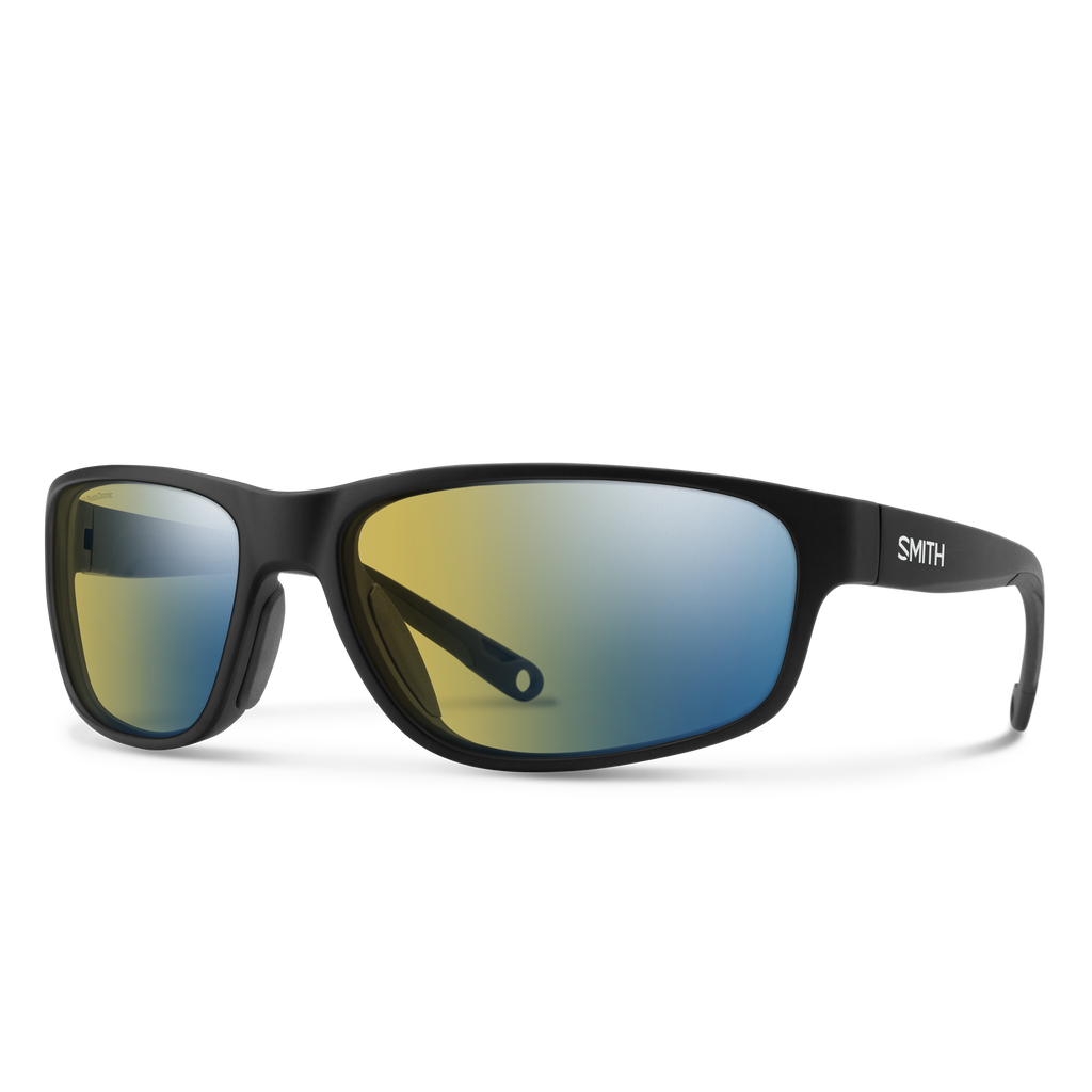 Smith Redding 2 sunglasses — Matte Black | ChromaPop Glass Polarchromic Yellow Blue Mirror