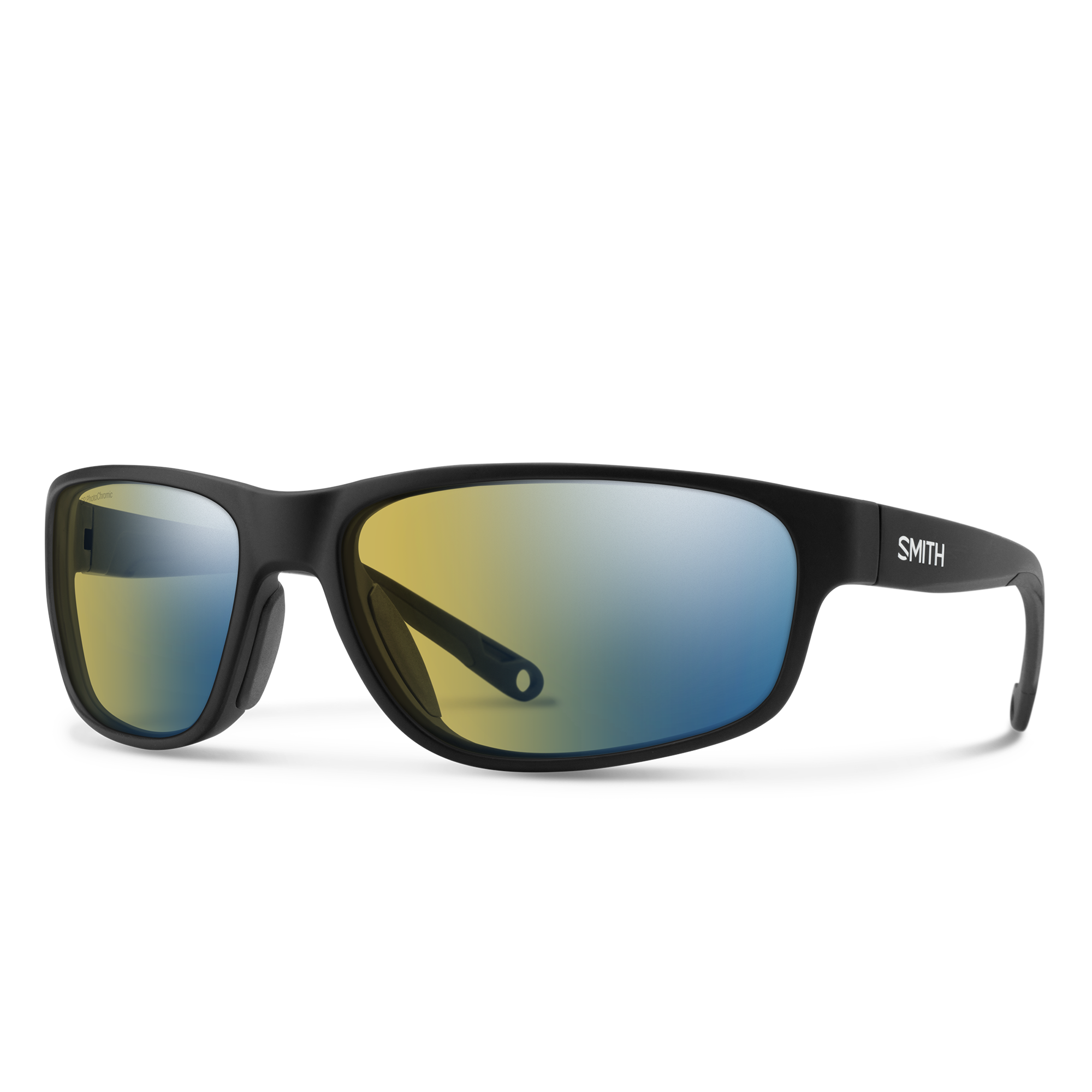 Smith Redding 2 sunglasses — Matte Black | ChromaPop Glass Polarchromic Yellow Blue Mirror