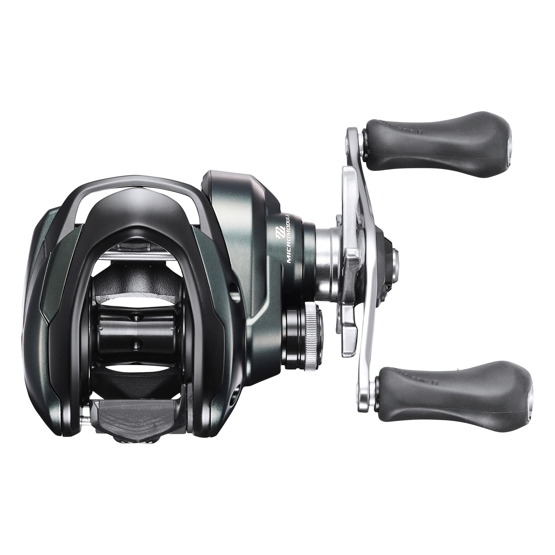Shimano Curado MGL 150 baitcast reel viewed from above showing the MGL spool