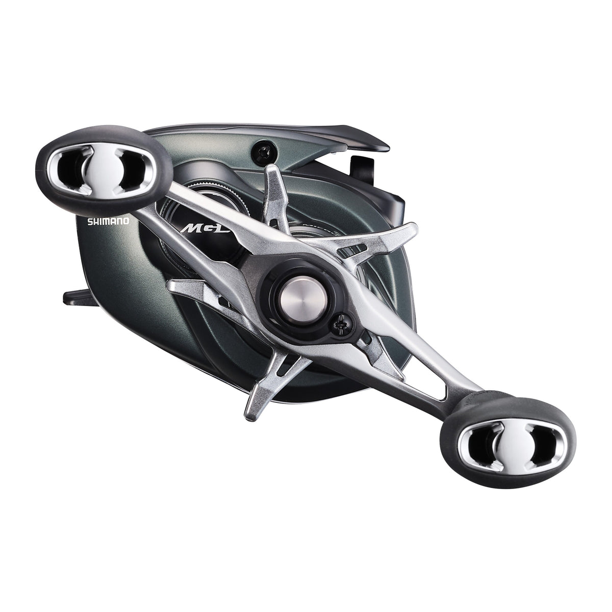 Shimano Curado MGL 150 baitcast reel, right side showing handle and star drag