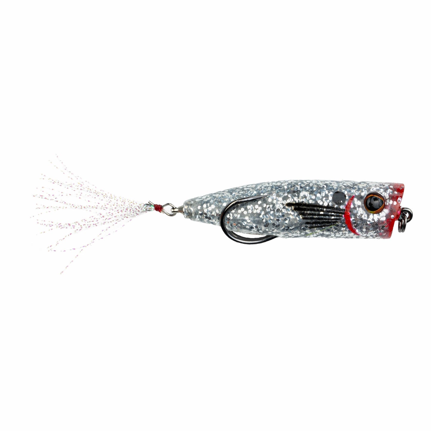 Snag Proof Zoo Pop hollow body popping frog in Silver Minnow