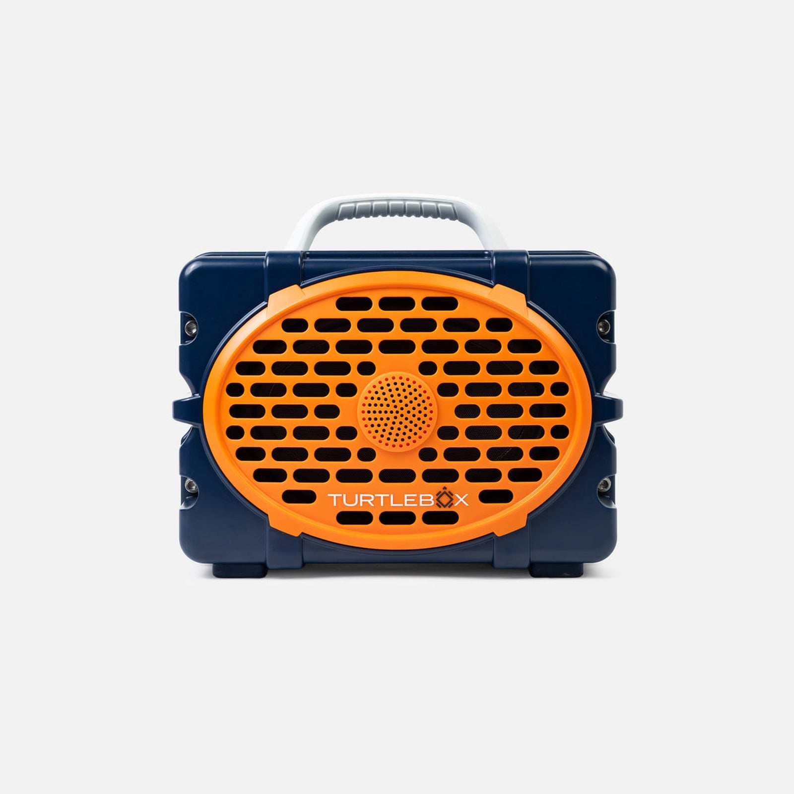 Turtlebox Original Gen 3 Gameday Series speaker in Navy & Orange