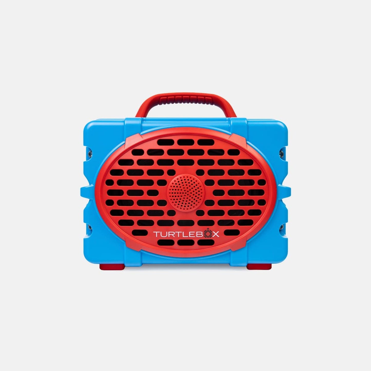 Turtlebox Original Gen 3 Gameday Series speaker in Powder Blue & Red