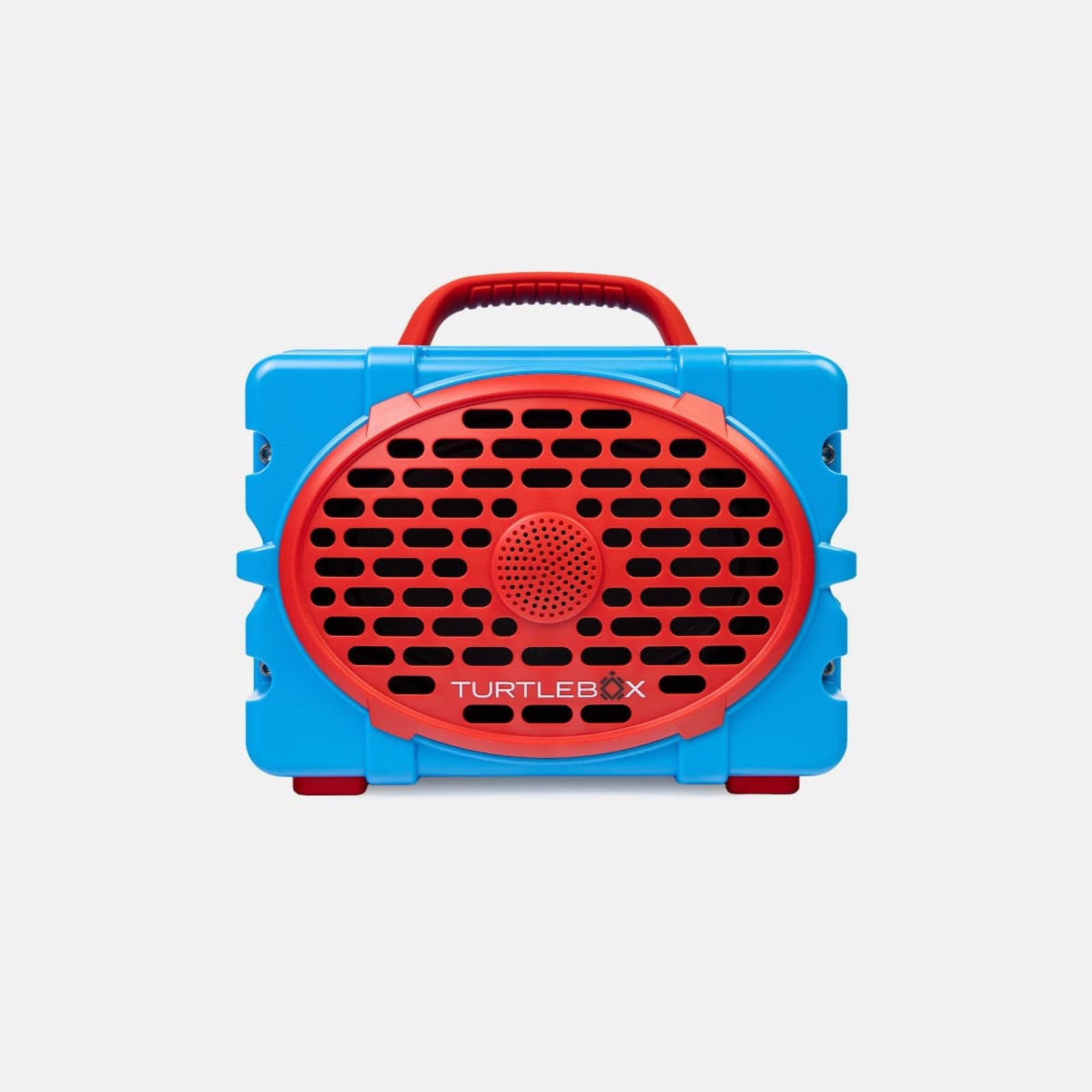 Turtlebox Original Gen 3 Gameday Series speaker in Powder Blue & Red