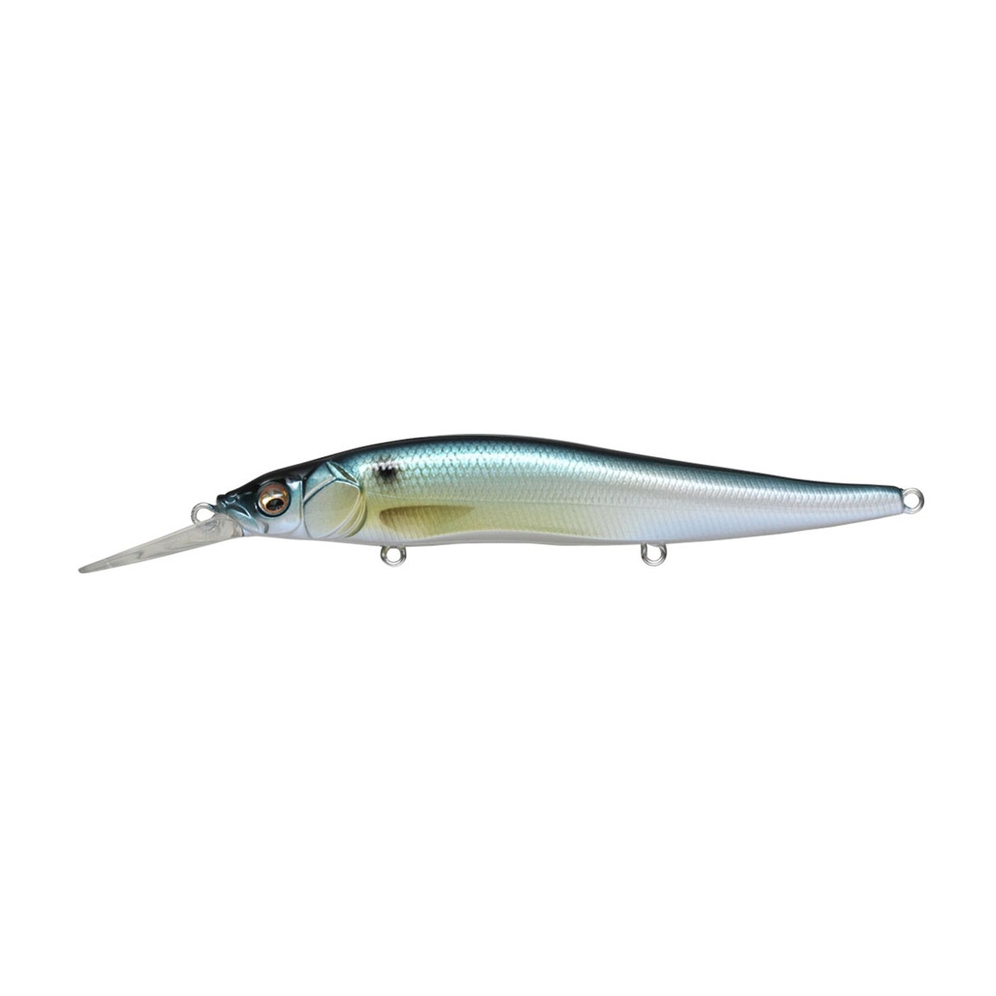 Megabass Vision ONETEN+1 jerkbait in PM Threadfin Shad colorway